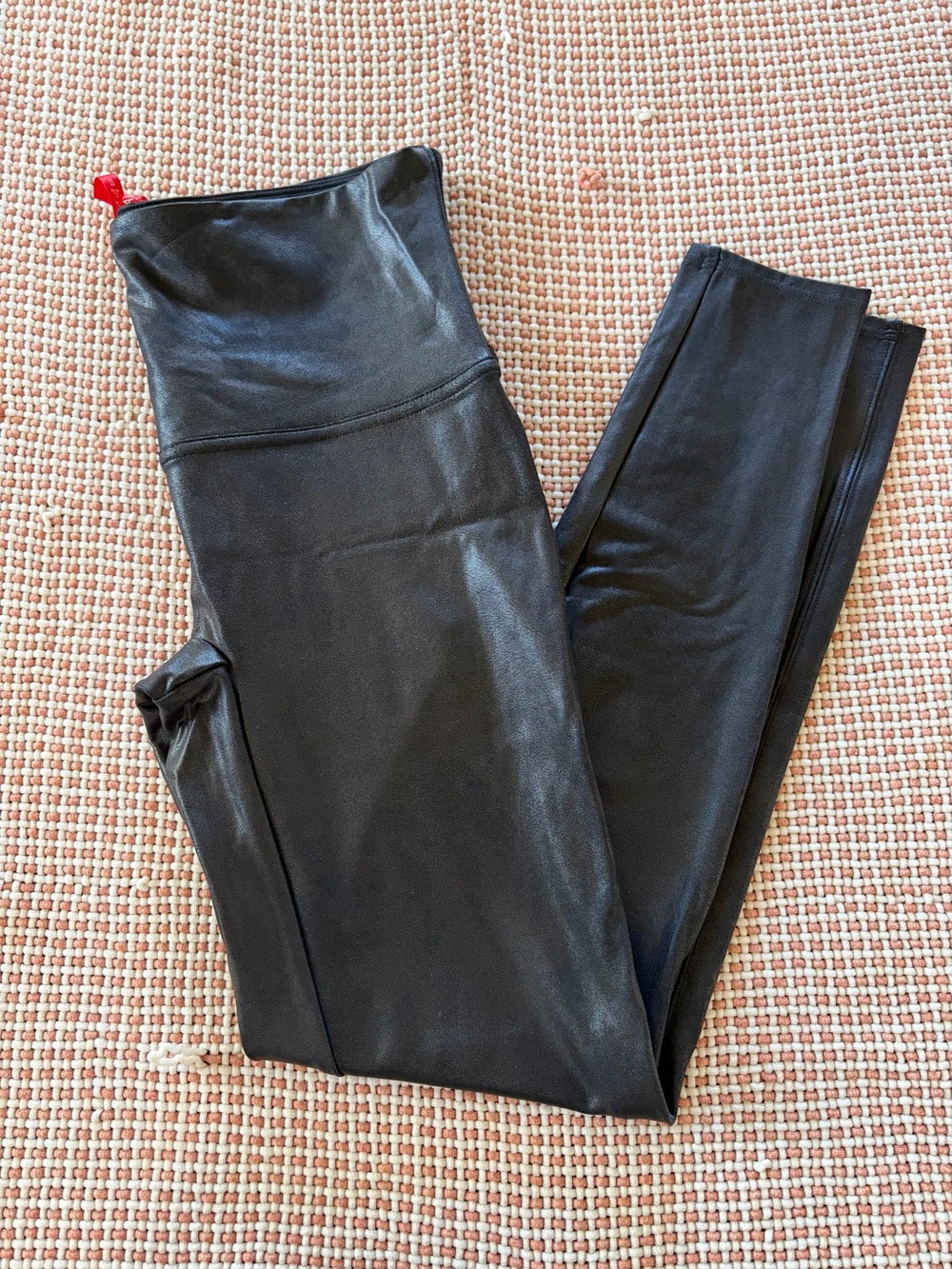 Spanx Black Faux Leather High-Waist Women’s Jeans